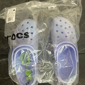 Crocs classic platform glitter clog